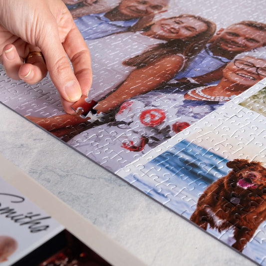 Custom Jigsaw Puzzle Personalized Gift with Box 99/500/1000 Pieces Product, 1000 pieces Puzzle Pieces with A Hand