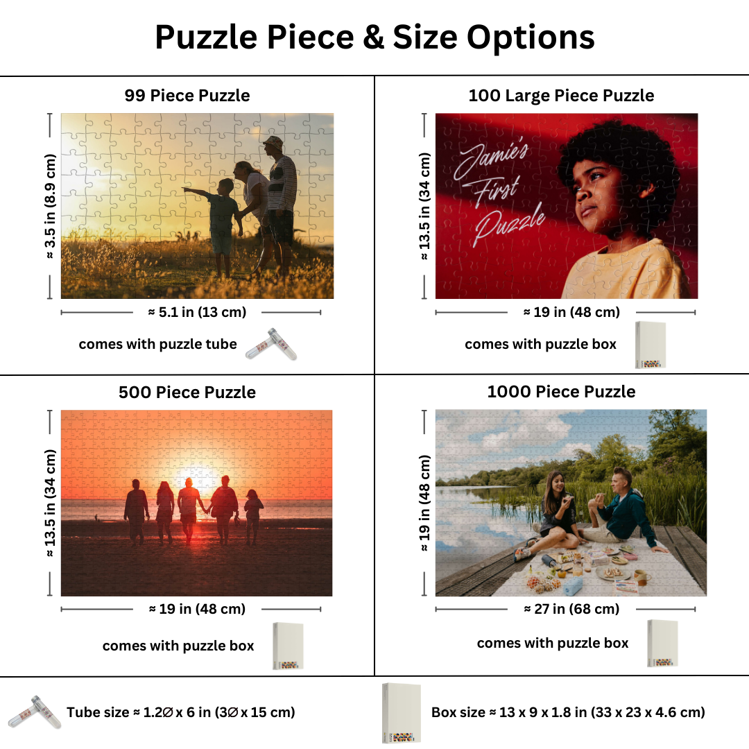 Custom Jigsaw Puzzle Personalized Gift with Box 99/500/1000 Pieces, Custom Photo Puzzle, Portrait Puzzle